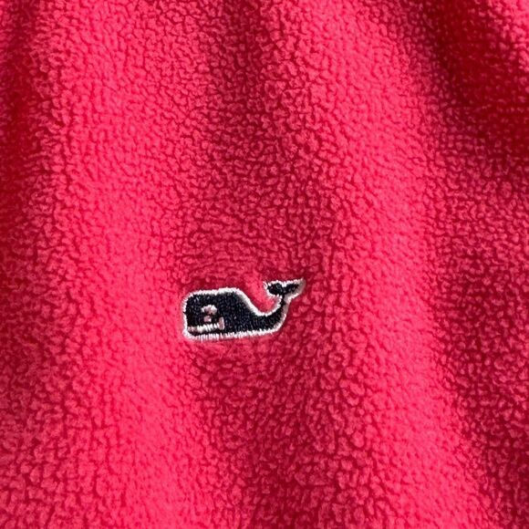 Vineyard Vines Vest Womens size large Coral Pink Fleece Full Zip Up pockets - Picture 8 of 12